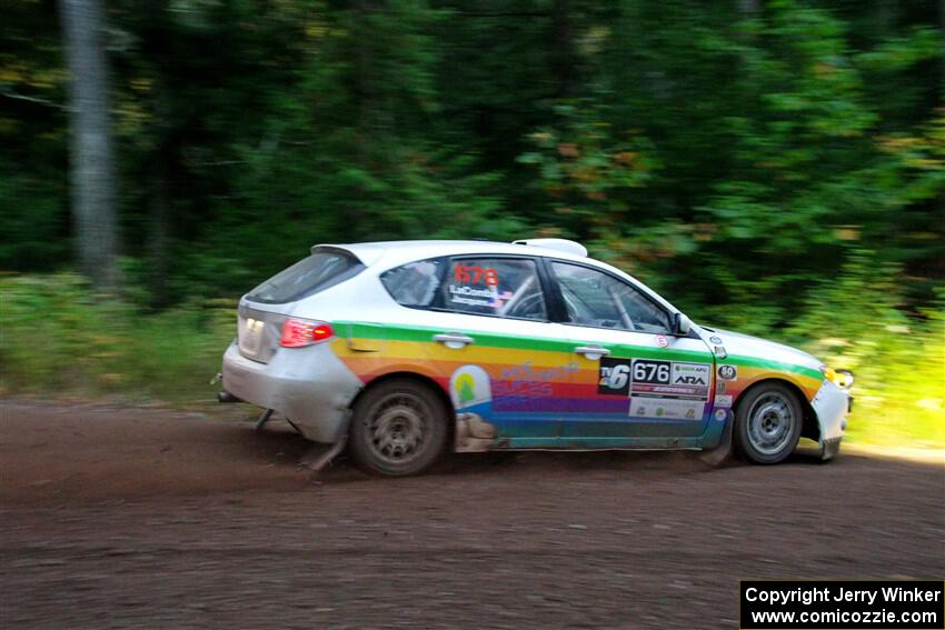 Sam Jacques / Trevor LaCombe Subaru Impreza on SS6, Bob Lake II.