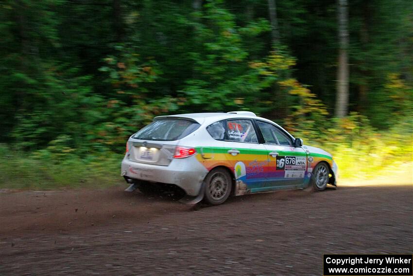 Sam Jacques / Trevor LaCombe Subaru Impreza on SS6, Bob Lake II.