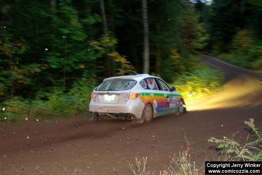 Sam Jacques / Trevor LaCombe Subaru Impreza on SS6, Bob Lake II.