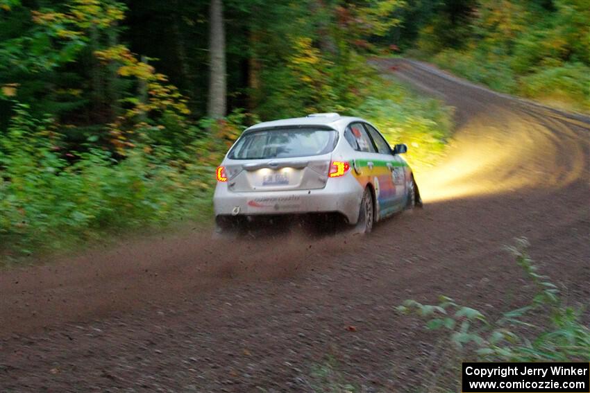 Sam Jacques / Trevor LaCombe Subaru Impreza on SS6, Bob Lake II.