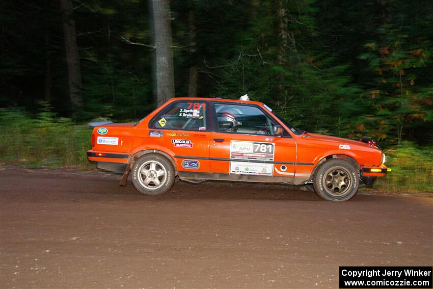 Kevin Brolin / Jim Spoth BMW 325i on SS6, Bob Lake II.