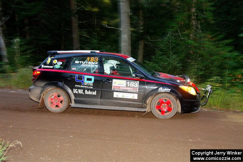 Doug Gekiere / Andrew Tuten Pontiac Vibe GT on SS6, Bob Lake II.