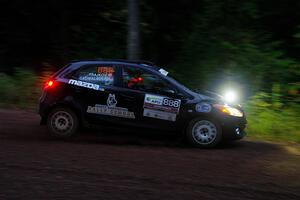 Tommy Cadwalader / Stefan Trajkov Mazda 2 on SS6, Bob Lake II.