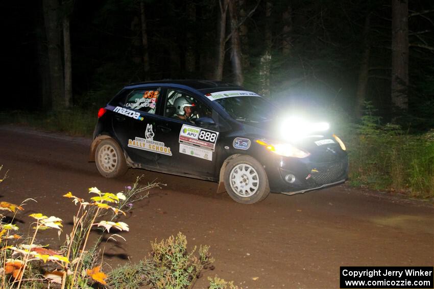 Tommy Cadwalader / Stefan Trajkov Mazda 2 on SS6, Bob Lake II.