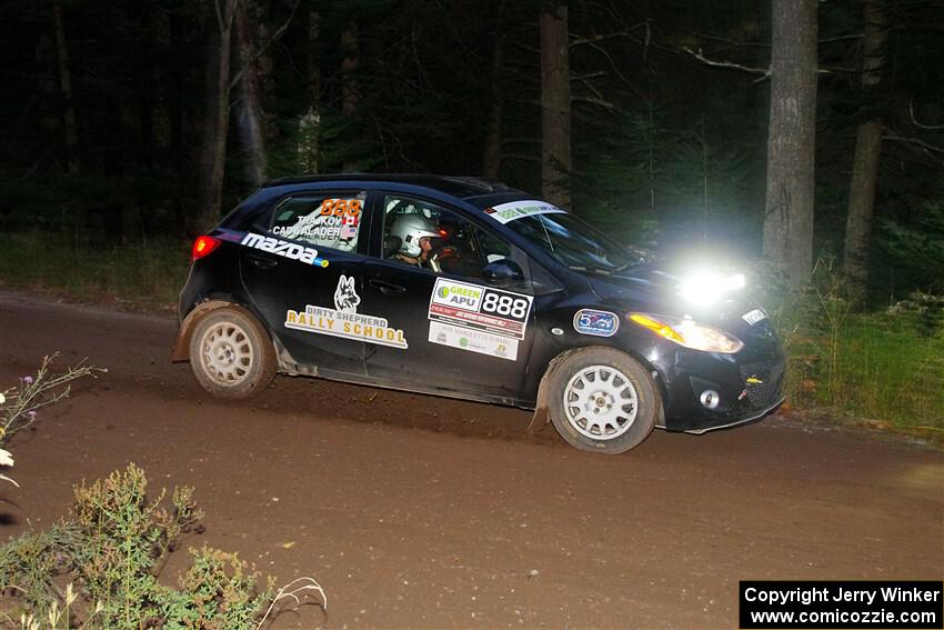 Tommy Cadwalader / Stefan Trajkov Mazda 2 on SS6, Bob Lake II.