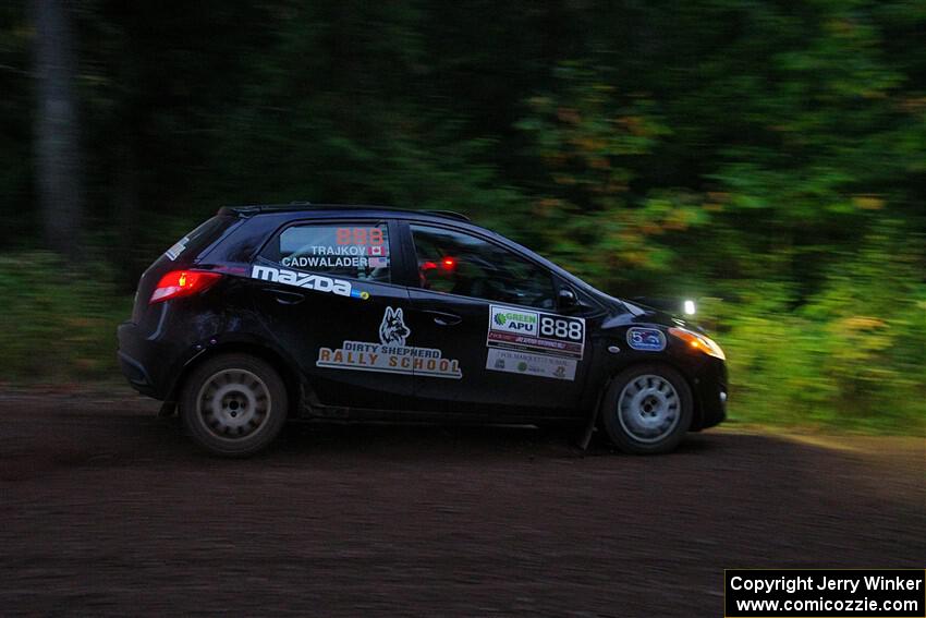 Tommy Cadwalader / Stefan Trajkov Mazda 2 on SS6, Bob Lake II.