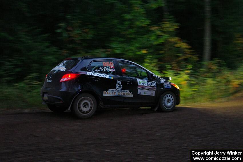 Tommy Cadwalader / Stefan Trajkov Mazda 2 on SS6, Bob Lake II.