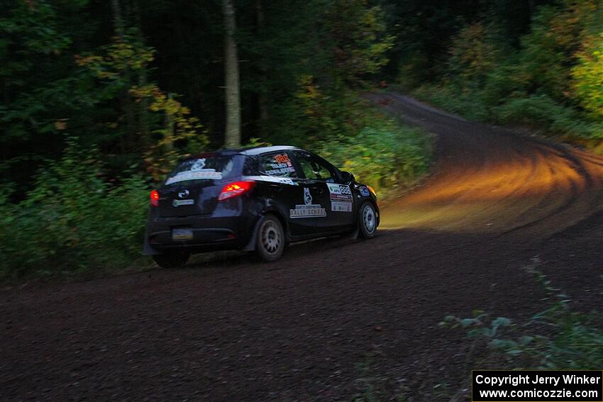 Tommy Cadwalader / Stefan Trajkov Mazda 2 on SS6, Bob Lake II.