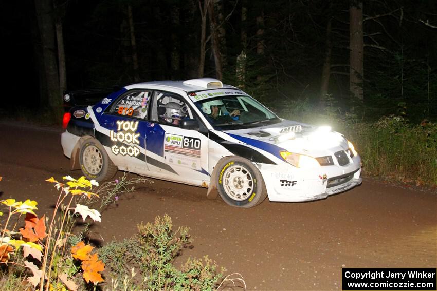 Brad Hayosh / Keegan Helwig Subaru WRX STi on SS6, Bob Lake II.