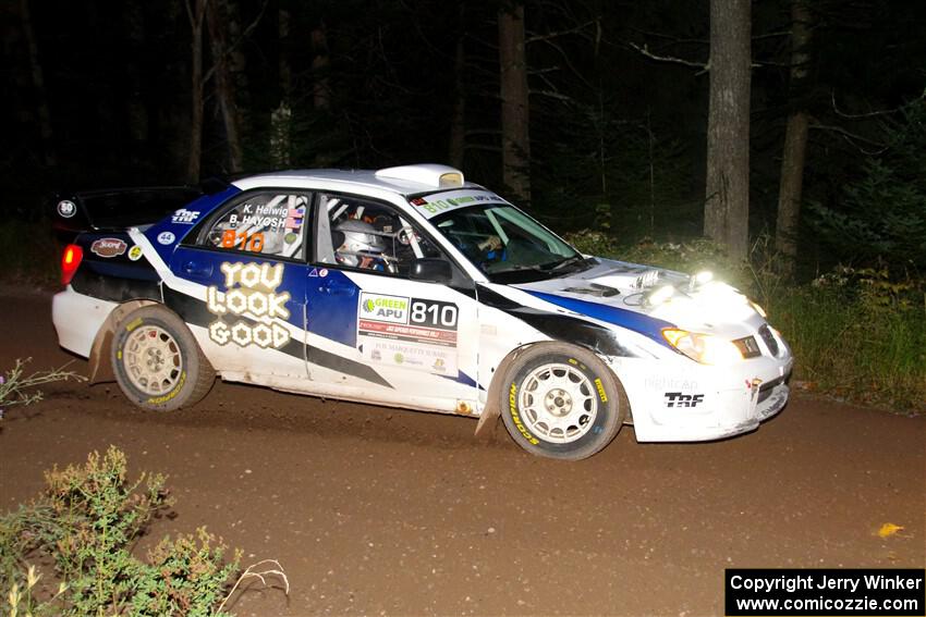 Brad Hayosh / Keegan Helwig Subaru WRX STi on SS6, Bob Lake II.