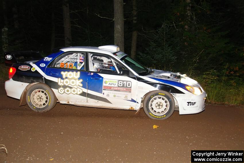 Brad Hayosh / Keegan Helwig Subaru WRX STi on SS6, Bob Lake II.