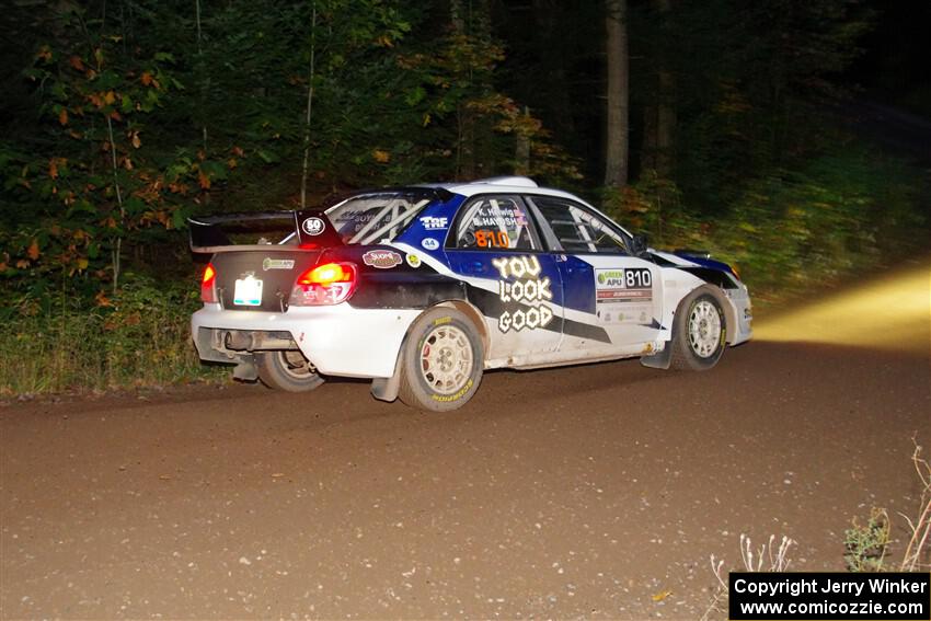 Brad Hayosh / Keegan Helwig Subaru WRX STi on SS6, Bob Lake II.