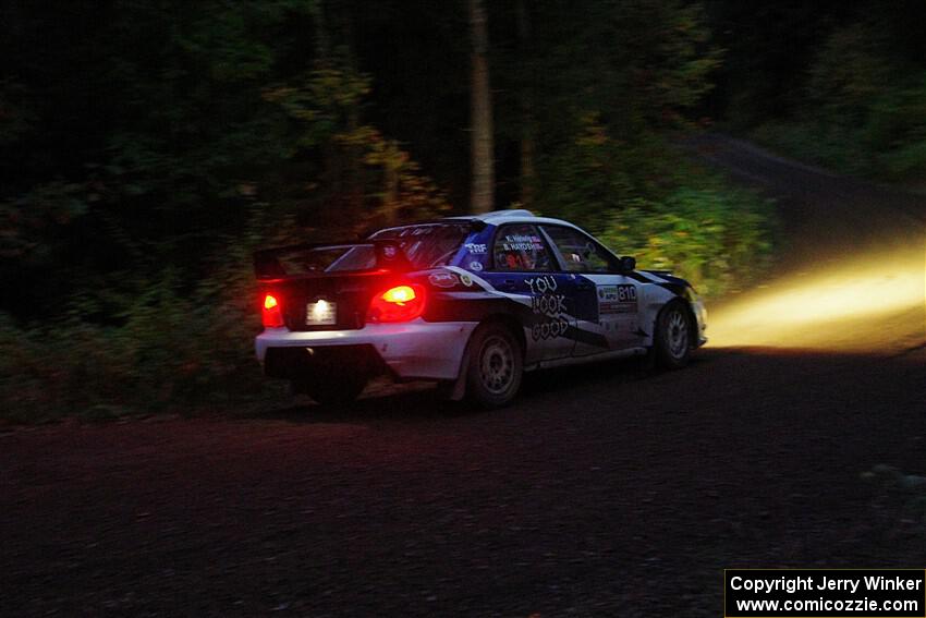 Brad Hayosh / Keegan Helwig Subaru WRX STi on SS6, Bob Lake II.