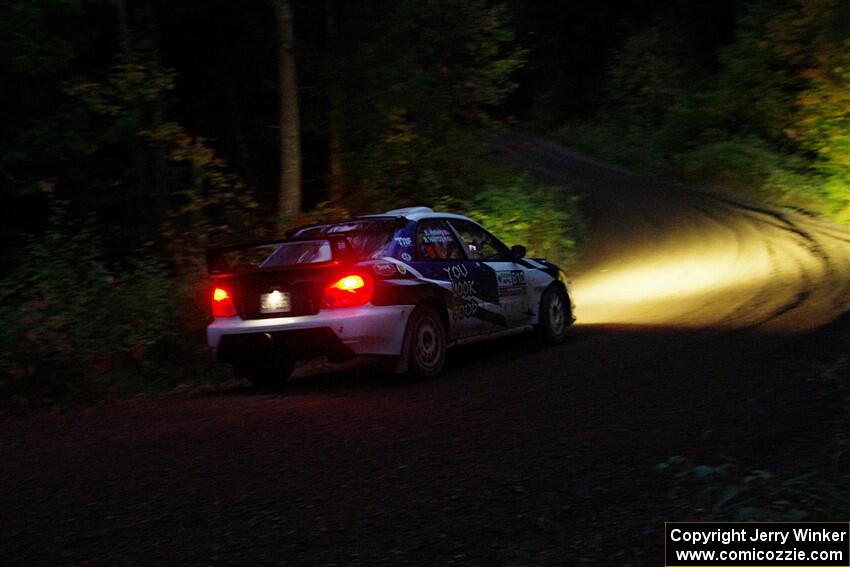 Brad Hayosh / Keegan Helwig Subaru WRX STi on SS6, Bob Lake II.