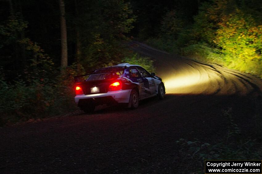 Brad Hayosh / Keegan Helwig Subaru WRX STi on SS6, Bob Lake II.