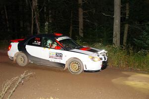 Jason Cook / Maggie Tu Subaru WRX on SS6, Bob Lake II.