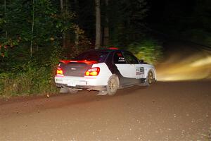 Jason Cook / Maggie Tu Subaru WRX on SS6, Bob Lake II.