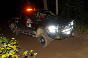 A Ford F-150 pickup sweeps SS6, Bob Lake II.