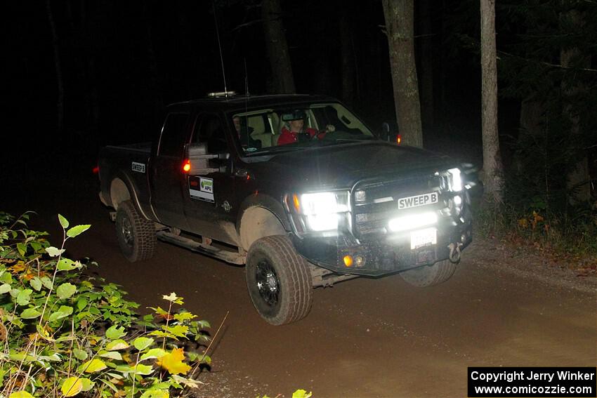 A Ford F-150 pickup sweeps SS6, Bob Lake II.