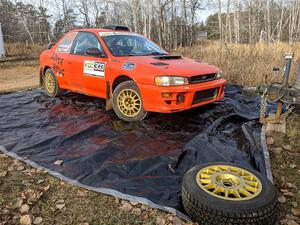 Travis Mattonen / Anikka Nykanen Subaru Impreza before the event.