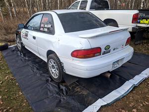 Jack Nelson / Isaac Zink Subaru Impreza before the event.