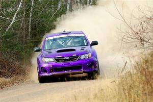 Silas Himes / Connor Himes Subaru WRX STi on SS1.