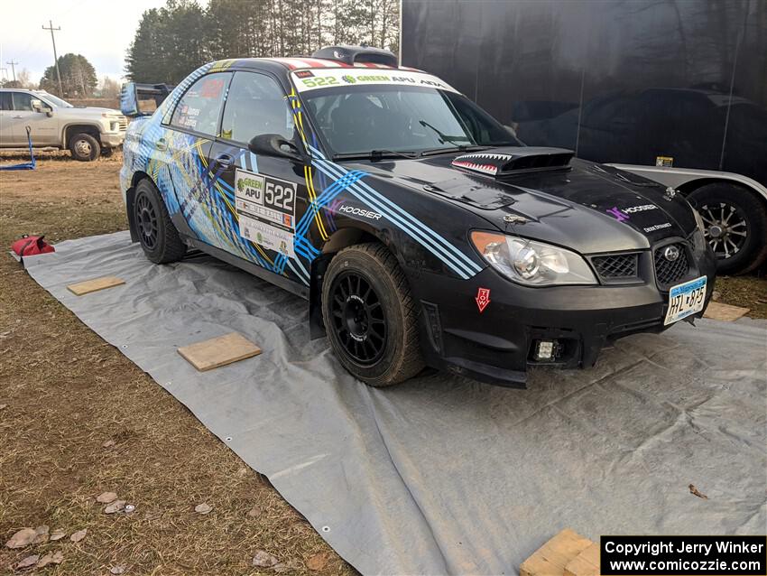 Matt James / Jackie James Subaru Impreza before the event.