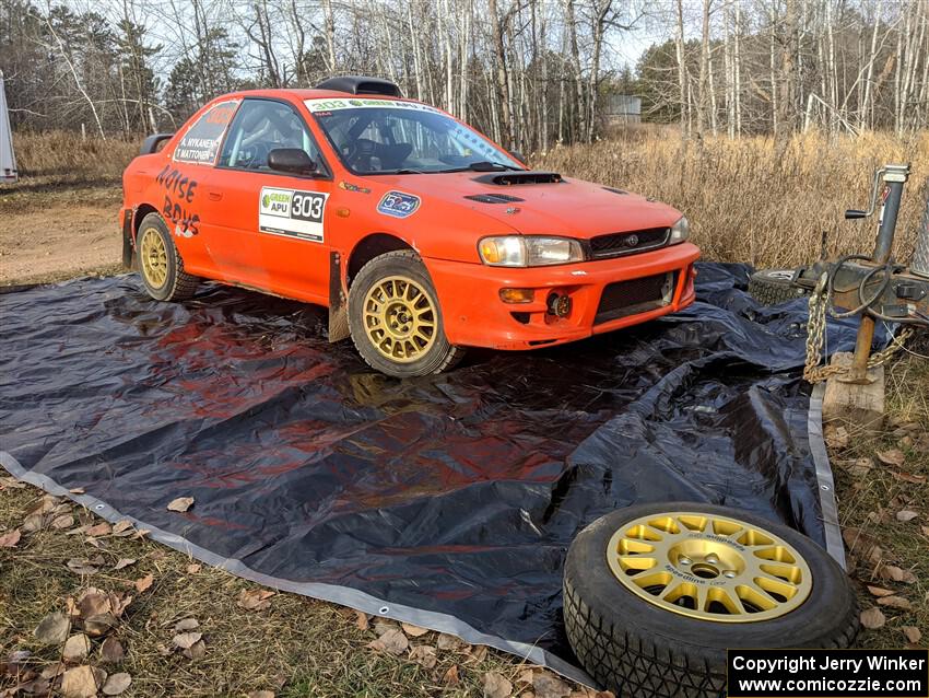 Travis Mattonen / Anikka Nykanen Subaru Impreza before the event.