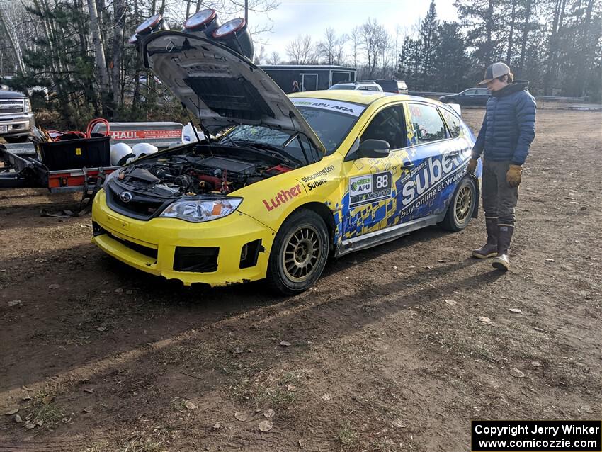 Scott Putnam / Jon Atkins Subaru WRX STi before the event.