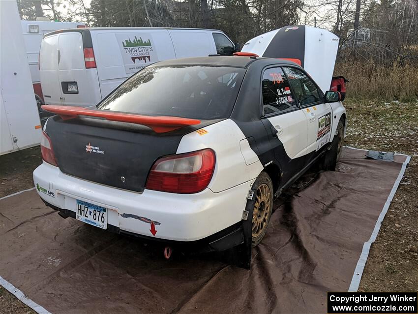 Jason Cook / Maggie Tu Subaru WRX before the event.