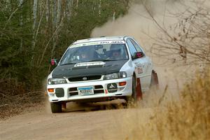 Aidan Hicks / John Hicks Subaru Impreza Wagon on SS1.