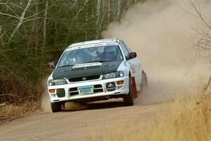 Aidan Hicks / John Hicks Subaru Impreza Wagon on SS1.