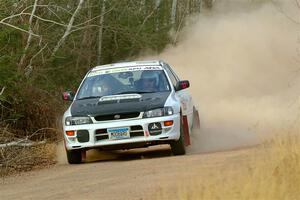 Aidan Hicks / John Hicks Subaru Impreza Wagon on SS1.