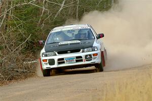 Aidan Hicks / John Hicks Subaru Impreza Wagon on SS1.