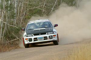 Aidan Hicks / John Hicks Subaru Impreza Wagon on SS1.