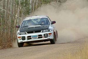 Aidan Hicks / John Hicks Subaru Impreza Wagon on SS1.