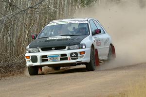 Aidan Hicks / John Hicks Subaru Impreza Wagon on SS1.