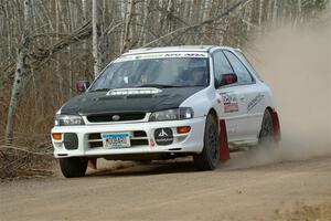 Aidan Hicks / John Hicks Subaru Impreza Wagon on SS1.