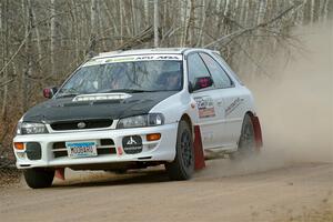 Aidan Hicks / John Hicks Subaru Impreza Wagon on SS1.