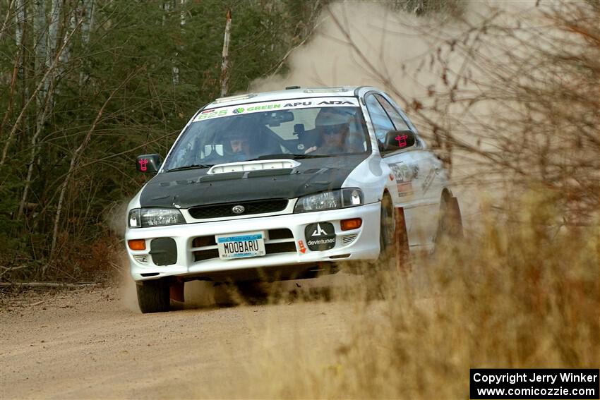 Aidan Hicks / John Hicks Subaru Impreza Wagon on SS1.