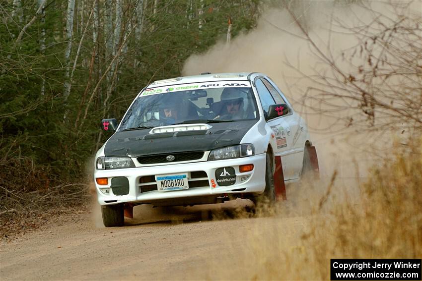 Aidan Hicks / John Hicks Subaru Impreza Wagon on SS1.