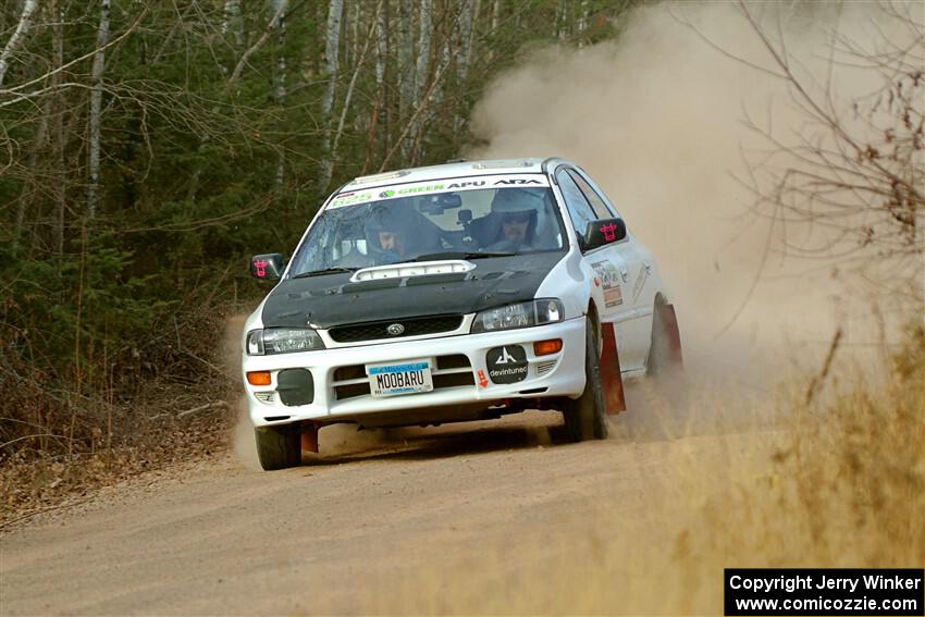 Aidan Hicks / John Hicks Subaru Impreza Wagon on SS1.