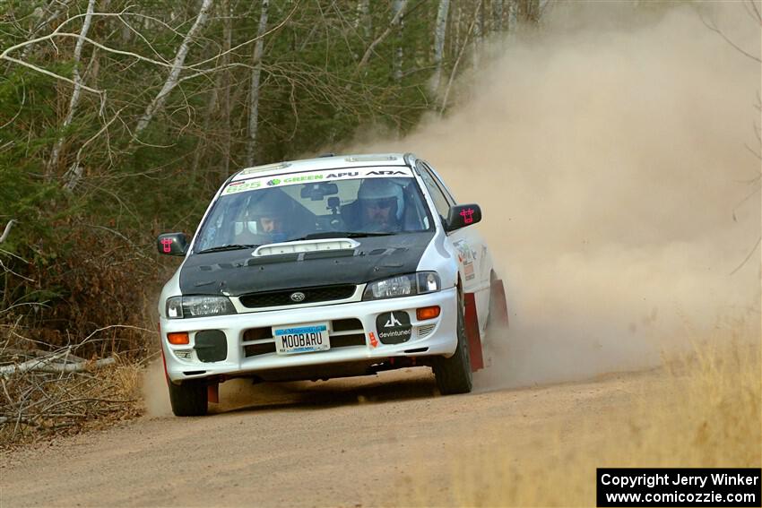 Aidan Hicks / John Hicks Subaru Impreza Wagon on SS1.