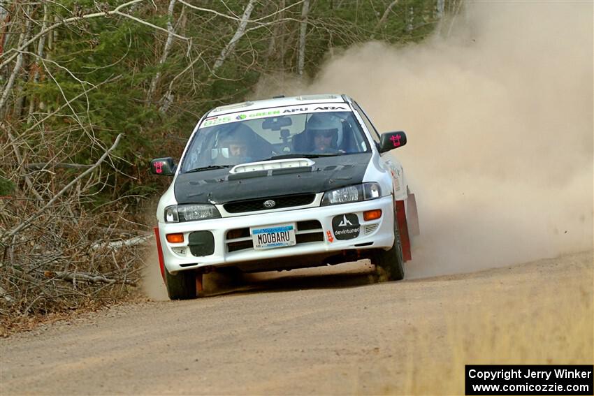 Aidan Hicks / John Hicks Subaru Impreza Wagon on SS1.