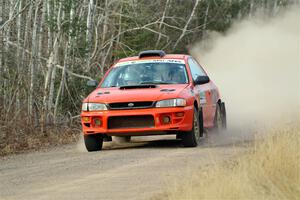 Travis Mattonen / Anikka Nykanen Subaru Impreza on SS1.