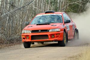 Travis Mattonen / Anikka Nykanen Subaru Impreza on SS1.