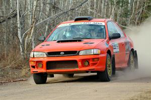 Travis Mattonen / Anikka Nykanen Subaru Impreza on SS1.