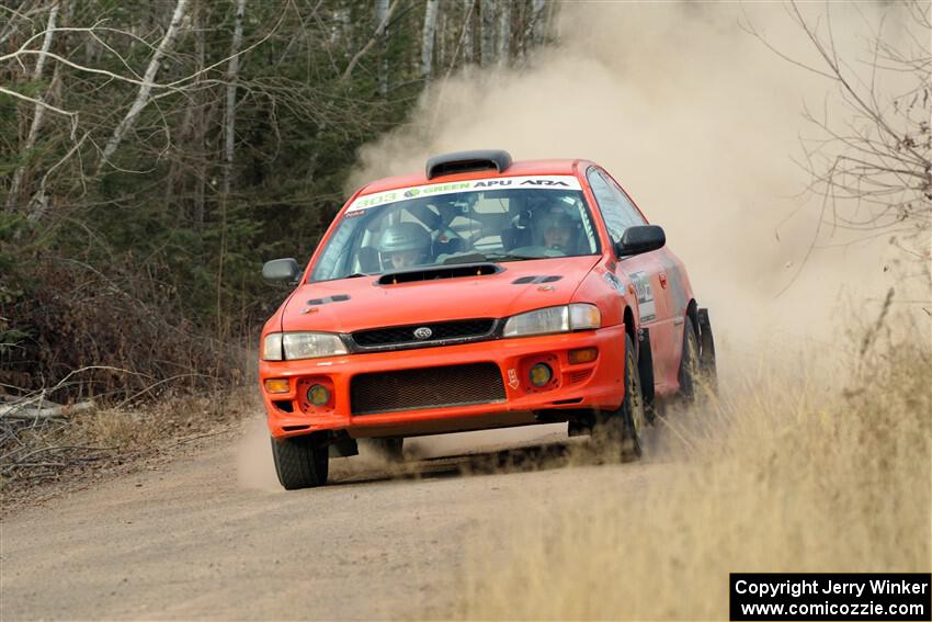 Travis Mattonen / Anikka Nykanen Subaru Impreza on SS1.