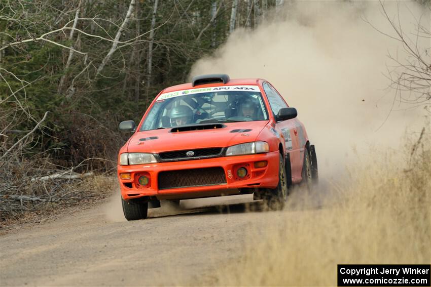 Travis Mattonen / Anikka Nykanen Subaru Impreza on SS1.