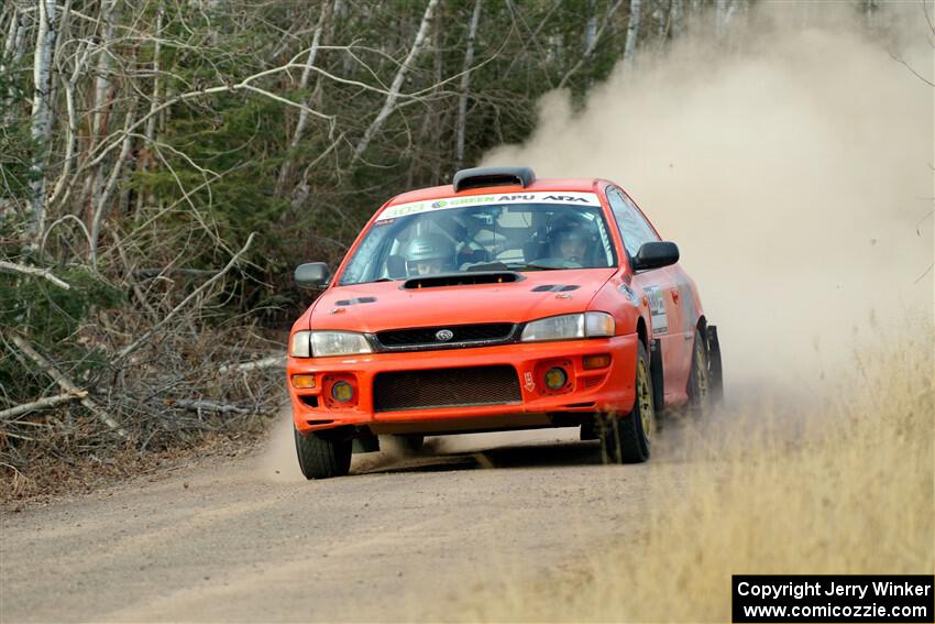 Travis Mattonen / Anikka Nykanen Subaru Impreza on SS1.